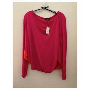 bebe Chiffon Detail Dolman Top Size XS